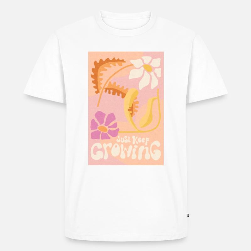 Wachsen Sie einfach weiter - Männer Premium Bio T-Shirt - Weiß