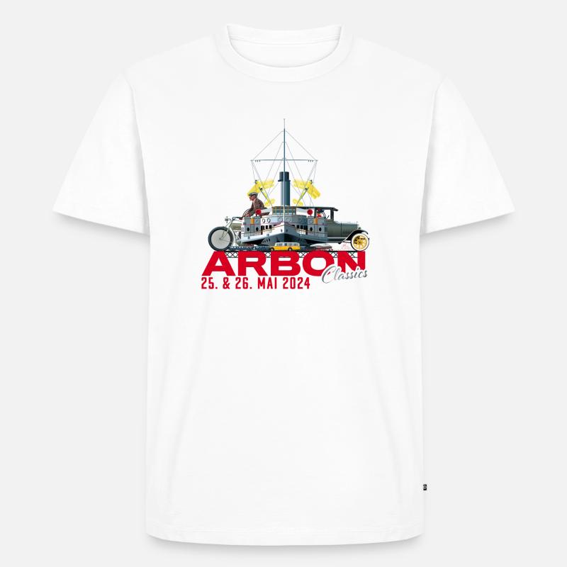 Arbon Classics 2024 mit Datum - Männer Premium Bio T-Shirt - Weiß