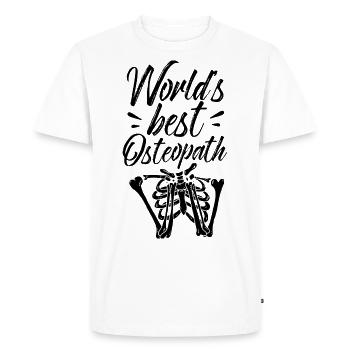 World's best osteopath osteopaths osteopathprofession - Men's Premium Organic T-Shirt - white - Front - Nico (187cm)