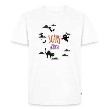 Scary Actress - Men's Premium Organic T-Shirt - white - Front - Nico (187cm)