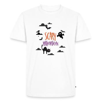 Mathématicien effrayant - T-shirt Premium bio Homme - blanc - Devant - Nico (187cm)