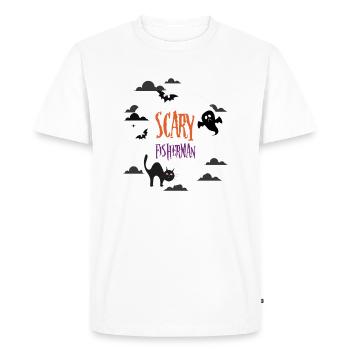 Pêcheur effrayant - T-shirt Premium bio Homme - blanc - Devant - Nico (187cm)