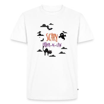 Scary Father in law - Men's Premium Organic T-Shirt - white - Front - Nico (187cm)