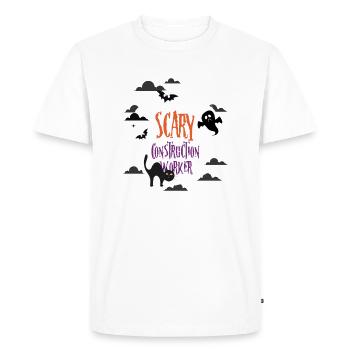 Scary Construction worker - Men's Premium Organic T-Shirt - white - Front - Nico (187cm)