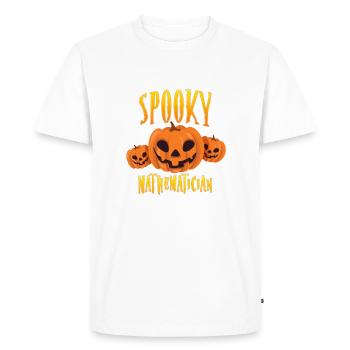 Mathématicien effrayant - T-shirt Premium bio Homme - blanc - Devant - Nico (187cm)