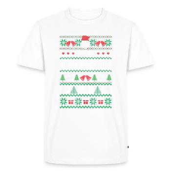 Un réceptionniste de l’hôtel Merry - T-shirt Premium bio Homme - blanc - Devant - Nico (187cm)