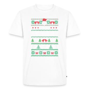 Un joyeux commis aux ongles - T-shirt Premium bio Homme - blanc - Devant - Nico (187cm)
