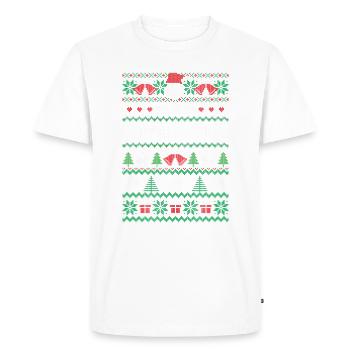 Un joyeux commis à la paie - T-shirt Premium bio Homme - blanc - Devant - Nico (187cm)
