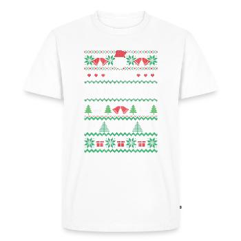 Un commis aux dossiers Merry - T-shirt Premium bio Homme - blanc - Devant - Nico (187cm)