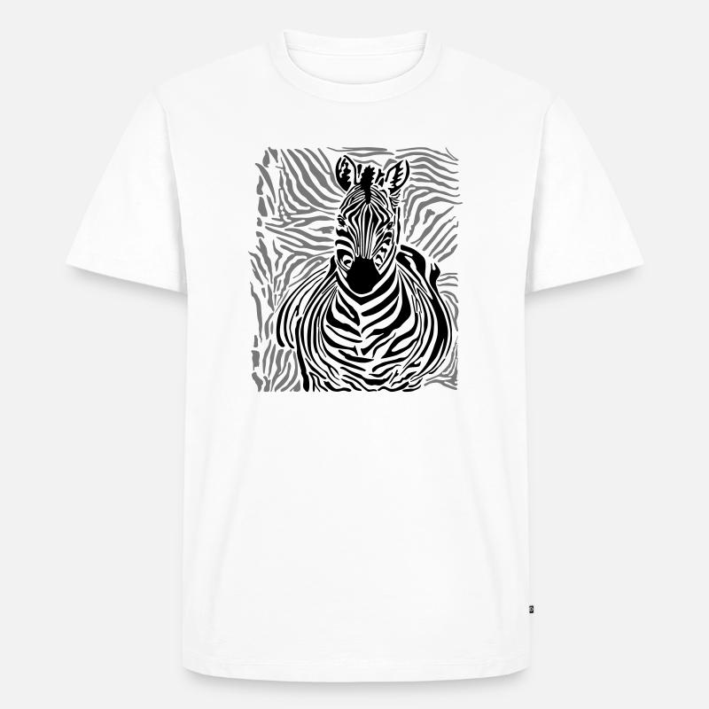 Zebra - Men's Premium Organic T-Shirt - white