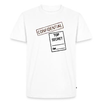 Confidential Top Secret - T-shirt Premium bio Homme - blanc - Devant - Nico (187cm)
