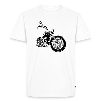 chopper - Men's Premium Organic T-Shirt - white - Front - Nico (187cm)