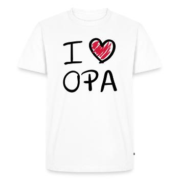 I love pépé - T-shirt Premium bio Homme - blanc - Devant - Nico (187cm)