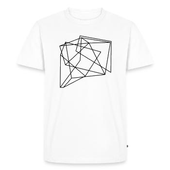 couleur de ligne 3 by tho - T-shirt Premium bio Homme - blanc - Devant - Nico (187cm)