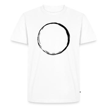 Kreis - Männer Premium Bio T-Shirt - Weiß - Vorne - Nico (187cm)