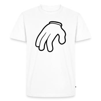 gants cartoon hand pauvre clipart sans koerper c - T-shirt Premium bio Homme - blanc - Devant - Nico (187cm)