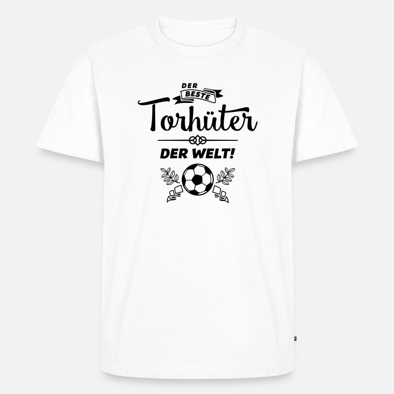 der beste torhüter - Männer Premium Bio T-Shirt - Weiß