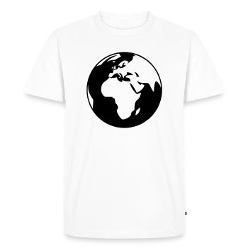 Simple globe showing Africa, Asia and Europe in - T-shirt Premium bio Homme - blanc - Devant - Nico (187cm)