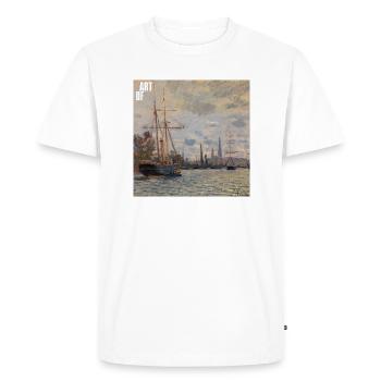 Claude Monet: Die Seine bei Rouen, 1874. - Men's Premium Organic T-Shirt - white - Front - Nico (187cm)