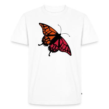 Papillon (couleurs personnalisables) - T-shirt Premium bio Homme - blanc - Devant - Nico (187cm)
