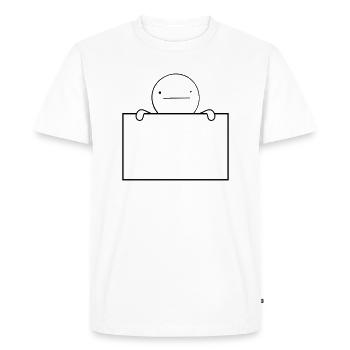 Homme de signe ennuyé - T-shirt Premium bio Homme - blanc - Devant - Nico (187cm)