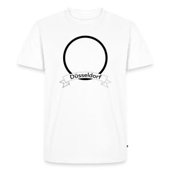 Rheinturm Circle rouge et blanc - T-shirt Premium bio Homme - blanc - Devant - Nico (187cm)