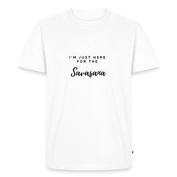 I m just here for the savasana - T-shirt Premium bio Homme - blanc - Devant - Nico (187cm)