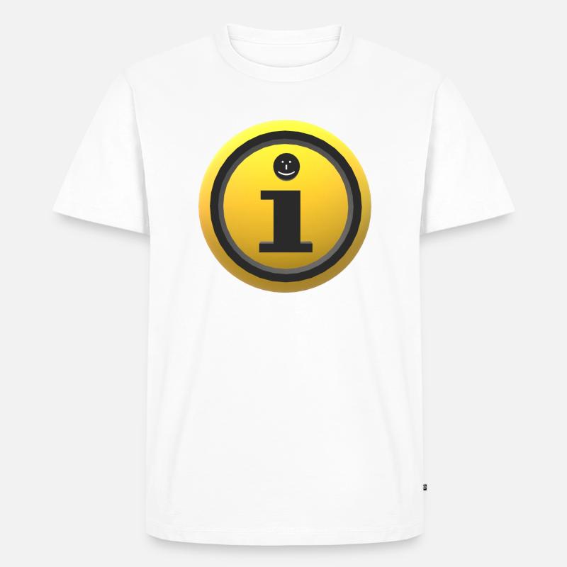 3D Information - Männer Premium Bio T-Shirt - Weiß