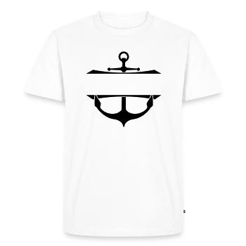 Insérer une ancre de texte - T-shirt Premium bio Homme - blanc - Devant - Nico (187cm)