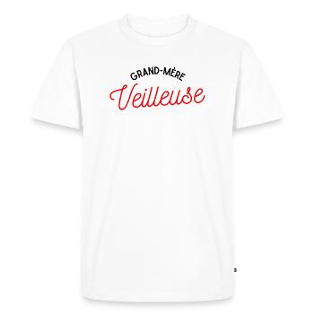 grand mère veilleuse merveilleuse mamie cadeau - T-shirt Premium bio Homme - blanc - Devant - Nico (187cm)
