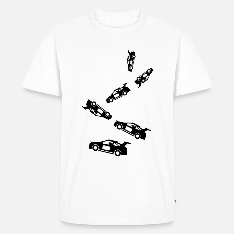 Auto Rennfahrer - Männer Premium Bio T-Shirt - Weiß