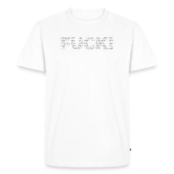 Trash Asset - FUCK! [noir] - T-shirt Premium bio Homme - blanc - Devant - Nico (187cm)
