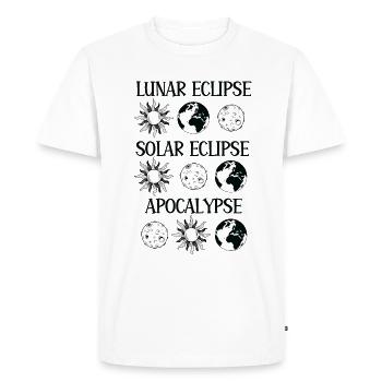 Éclipse lunaire Éclipse solaire Apocalypse - T-shirt Premium bio Homme - blanc - Devant - Nico (187cm)
