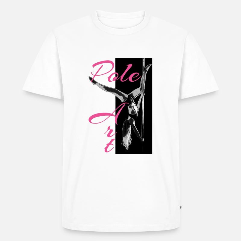 PoleArt Dancer - Männer Premium Bio T-Shirt - Weiß