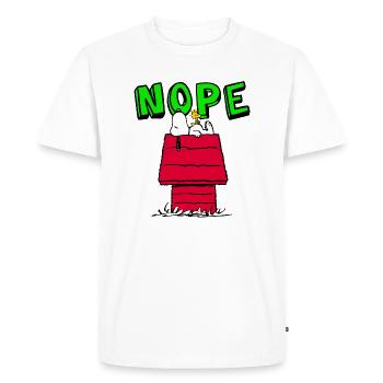 Peanuts Snoopy Nope - Men's Premium Organic T-Shirt - white - Front - Nico (187cm)
