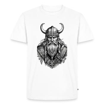 Viking Design - T-shirt Premium bio Homme - blanc - Devant - Nico (187cm)