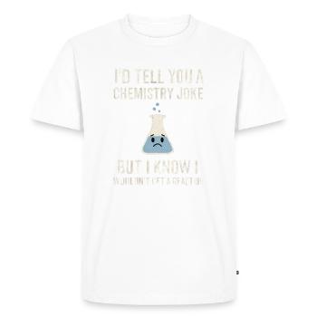 Funny Chemistry Word Game - Men's Premium Organic T-Shirt - white - Front - Nico (187cm)