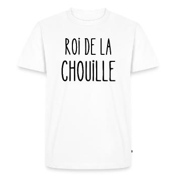 roi de la chouille - T-shirt Premium bio Homme - blanc - Devant - Nico (187cm)