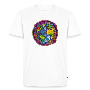 Our Earth - Men's Premium Organic T-Shirt - white - Front - Nico (187cm)