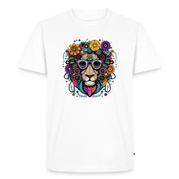Lion Series 02 - Men's Premium Organic T-Shirt - white - Front - Nico (187cm)