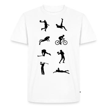 Sports Gift - Men's Premium Organic T-Shirt - white - Front - Nico (187cm)