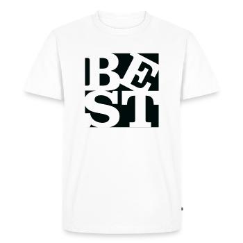 Meilleur jeu de mots art original 3 - T-shirt Premium bio Homme - blanc - Devant - Nico (187cm)