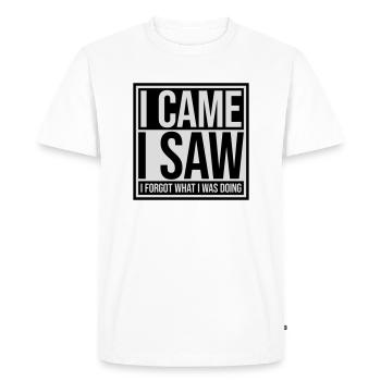 I came saw forget - Men's Premium Organic T-Shirt - white - Front - Nico (187cm)