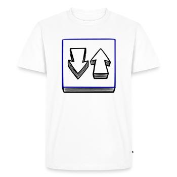Inscrivez-vous et descendez - T-shirt Premium bio Homme - blanc - Devant - Nico (187cm)