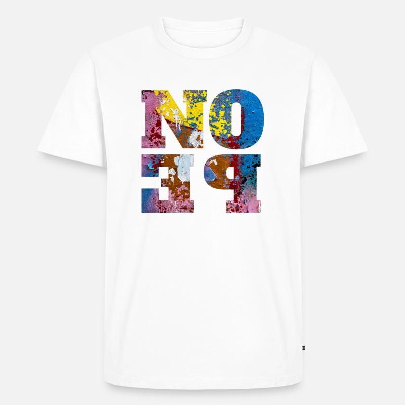 NOPE - sei kein ja-Sager! - Männer Premium Bio T-Shirt - Weiß
