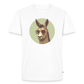 âne, cheval de campagne, mulet, mulet, cheval des steppes, - T-shirt Premium bio Homme - blanc - Devant - Nico (187cm)