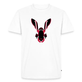 Waldfreunde Hase - Männer Premium Bio T-Shirt - Weiß - Vorne - Nico (187cm)