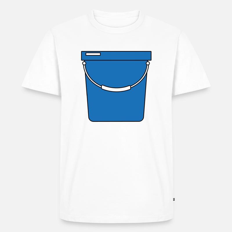 Eimer - Männer Premium Bio T-Shirt - Weiß