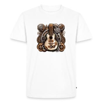 Rock n roll / Guitar / Music / Instrument - Men's Premium Organic T-Shirt - white - Front - Nico (187cm)