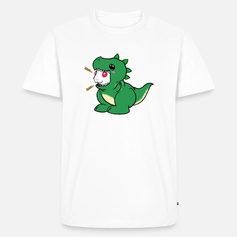 Ignazsaurus Rex - Terravlogger - Männer Premium Bio T-Shirt - Weiß